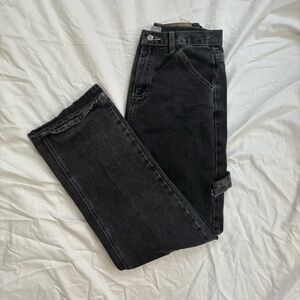 black high rise baggy jeans